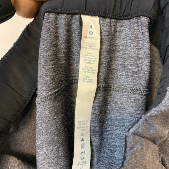 Lululemon On The Fly Pant Heathered Black 28” Size 4 - Picture 9 of 10
